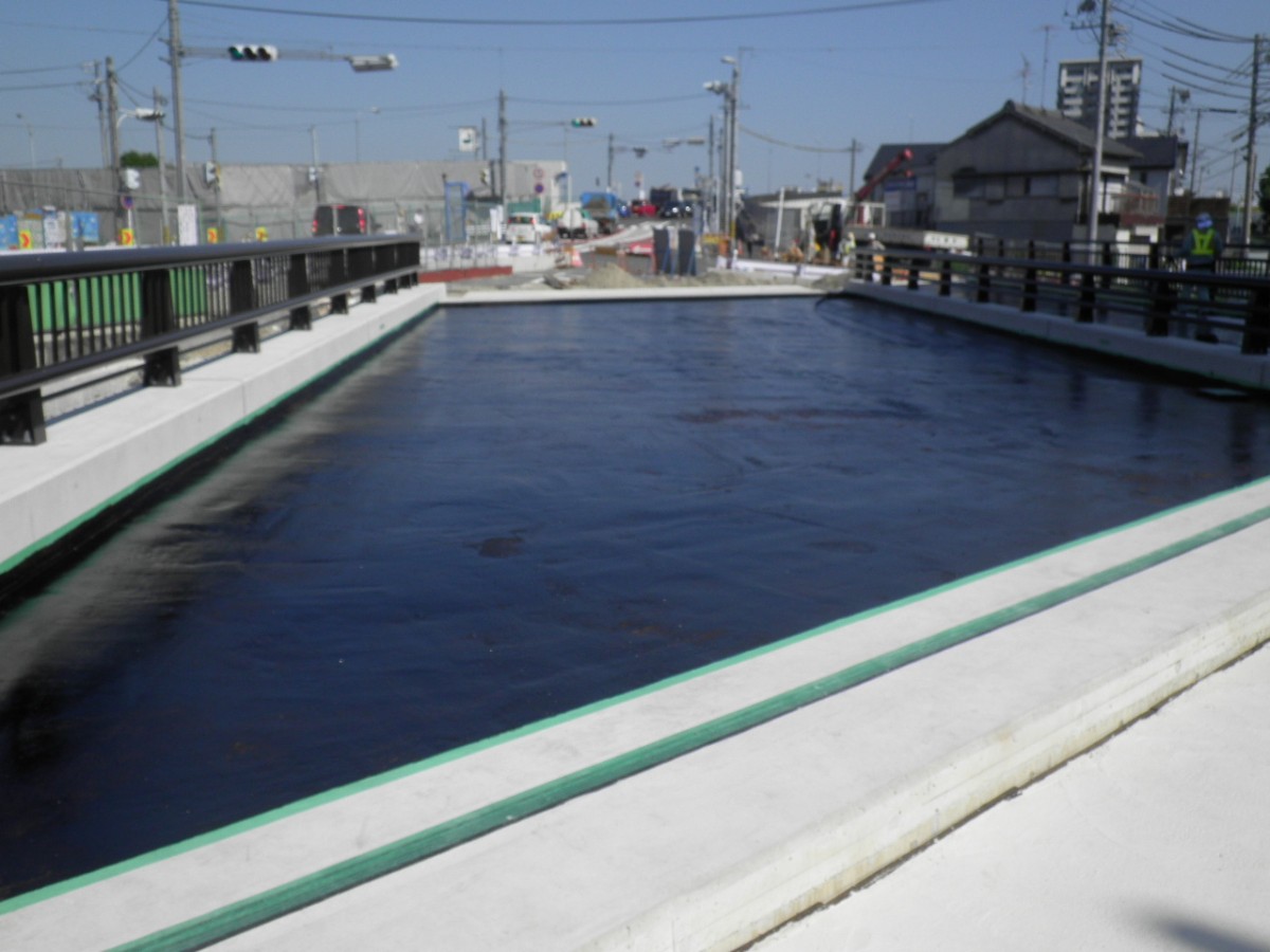 上飯田夫婦橋旧橋撤去工事
